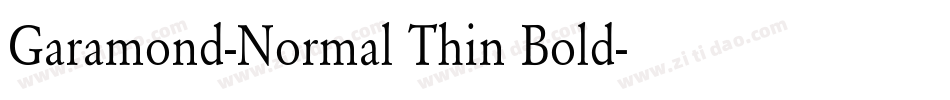 Garamond-Normal Thin Bold字体转换